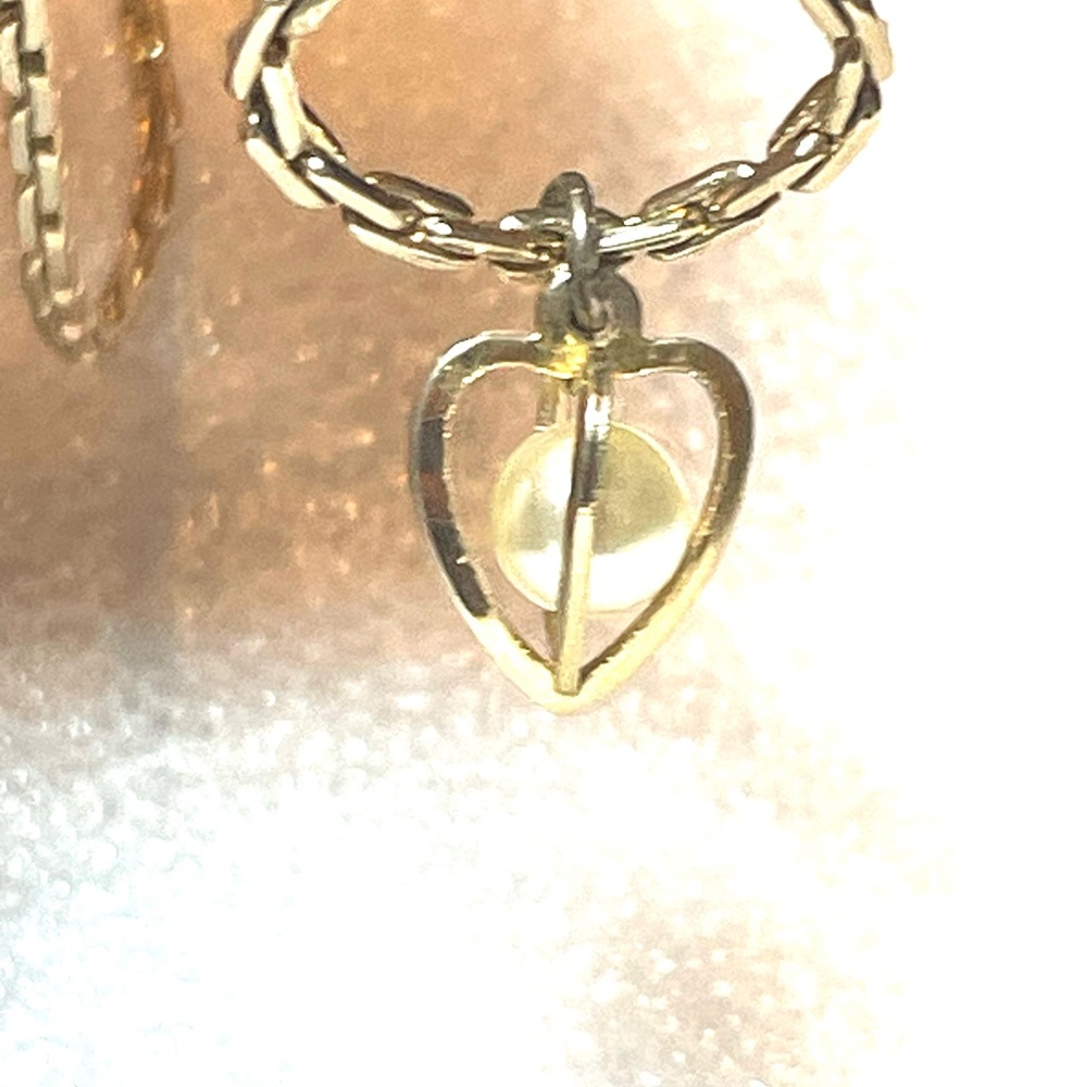 Vintage Sarah Coventry Pearl Heart Pendant Necklace